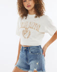 Sienna Kancan High Rise Frayed Hem Denim Shorts