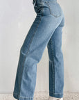 Light Gray Straight Jeans with Pockets