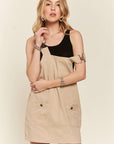 ADORA Adjustable Wide Strap Square Neck Overall Dress