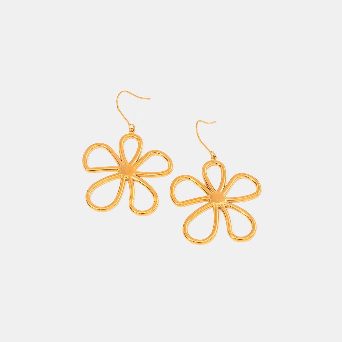 18K Gold-Plated Flower Earrings