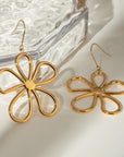 18K Gold-Plated Flower Earrings