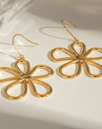 18K Gold-Plated Flower Earrings