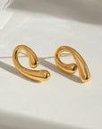 18K Gold-Plated Stainless Steel Geometric Shape Earrings