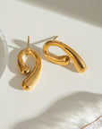 18K Gold-Plated Stainless Steel Geometric Shape Earrings