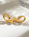 18K Gold-Plated Stainless Steel Geometric Shape Earrings