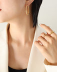 18K Gold-Plated Titanium Steel Earrings