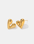 Heart Shape Stainless Steel Stud Earrings