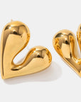 Heart Shape Stainless Steel Stud Earrings