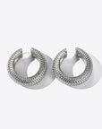 Scale Stainless Steel Cuff Earrings