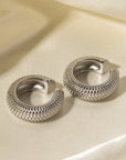 Scale Stainless Steel Cuff Earrings