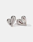 Heart Shape Stainless Steel Stud Earrings