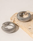 Scale Stainless Steel Cuff Earrings