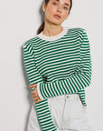 Striped Round Neck Long Sleeve Sweater