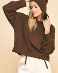 Davi & Dani Drop Shoulder Long Sleeve Hooded Sweater