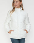 Snobbish Pocketed Zip Up Turtleneck Puffer Jacket