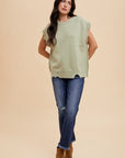 Annie Wear Distressed Raw Hem Straight Leg Cropped Jeans