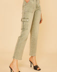 Annie Wear Straight Leg Jeans with Cargo Pockets