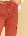 Annie Wear Straight Leg Jeans with Cargo Pockets