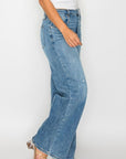 bytos Full Size High Rise Wide Leg Jeans with Pockets