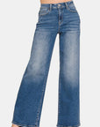 Zenana High Rise Wide Leg Jeans with Pockets