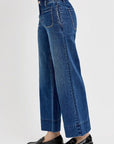 RISEN Elastic Band Wide Leg Jeans