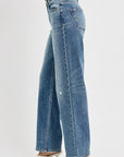 RISEN Full Size Distressed Wide Leg Jeans Plus Size