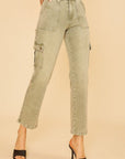 Annie Wear Straight Leg Jeans with Cargo Pockets