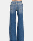 Zenana High Rise Wide Leg Jeans with Pockets