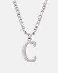 Titanium Steel Letter Pendant Necklace