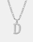 Titanium Steel Letter Pendant Necklace