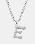 Titanium Steel Letter Pendant Necklace