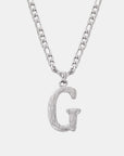 Titanium Steel Letter Pendant Necklace