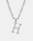 Titanium Steel Letter Pendant Necklace