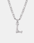 Titanium Steel Letter Pendant Necklace