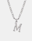 Titanium Steel Letter Pendant Necklace