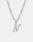 Titanium Steel Letter Pendant Necklace