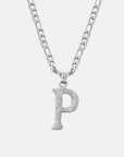 Titanium Steel Letter Pendant Necklace