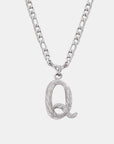 Titanium Steel Letter Pendant Necklace