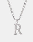 Titanium Steel Letter Pendant Necklace