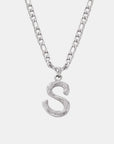 Titanium Steel Letter Pendant Necklace