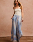 BiBi Striped Wide Leg Pants with Pockets