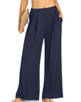 Elastic Waist Wide Leg Pants