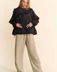 Davi & Dani Drawstring Wide Leg Sweatpants