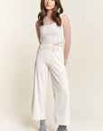 Davi & Dani Wide Leg Mid-Rise Pants