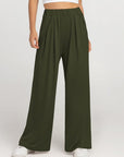 Elastic Waist Wide Leg Pants