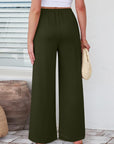 Elastic Waist Wide Leg Pants