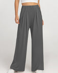 Elastic Waist Wide Leg Pants