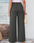 Elastic Waist Wide Leg Pants