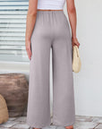 Elastic Waist Wide Leg Pants