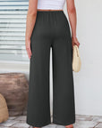 Elastic Waist Wide Leg Pants